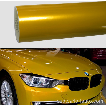 metallic gloss lemon yellow wrap vinyl